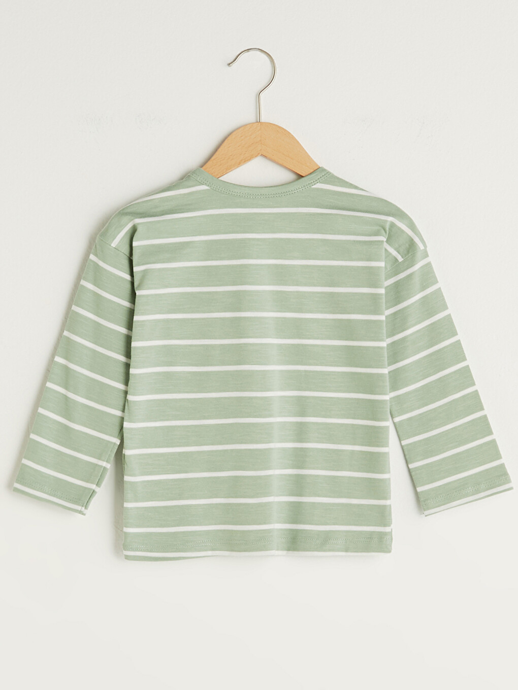 Crew Neck Long Sleeve Striped Cotton Baby Boy T-Shirt-1
