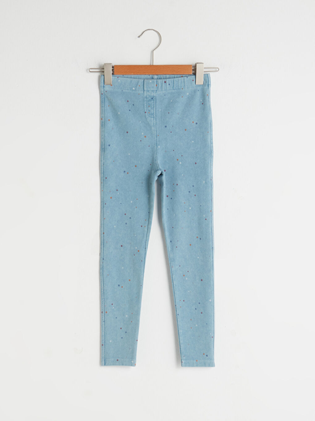 Beli Lastikli Baskılı Kız Çocuk Tayt Pantolon