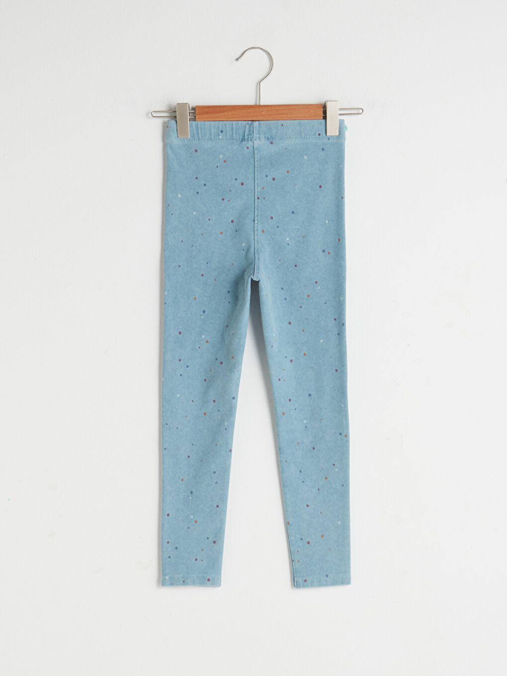 Beli Lastikli Baskılı Kız Çocuk Tayt Pantolon-1