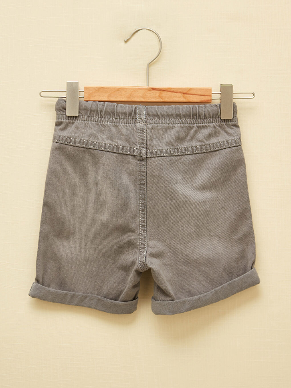 شورت جينز ولادي رضع أساسي مريح بخصر مطاطي-2