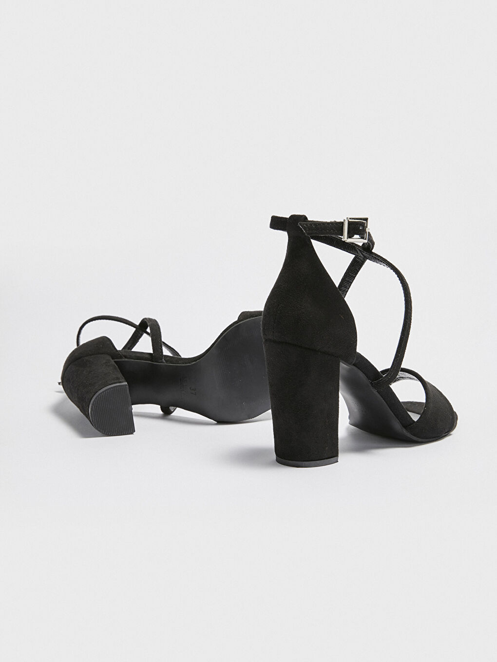 Туфли на высоком каблуке из замши с перекрестными ремешками для женщин-3