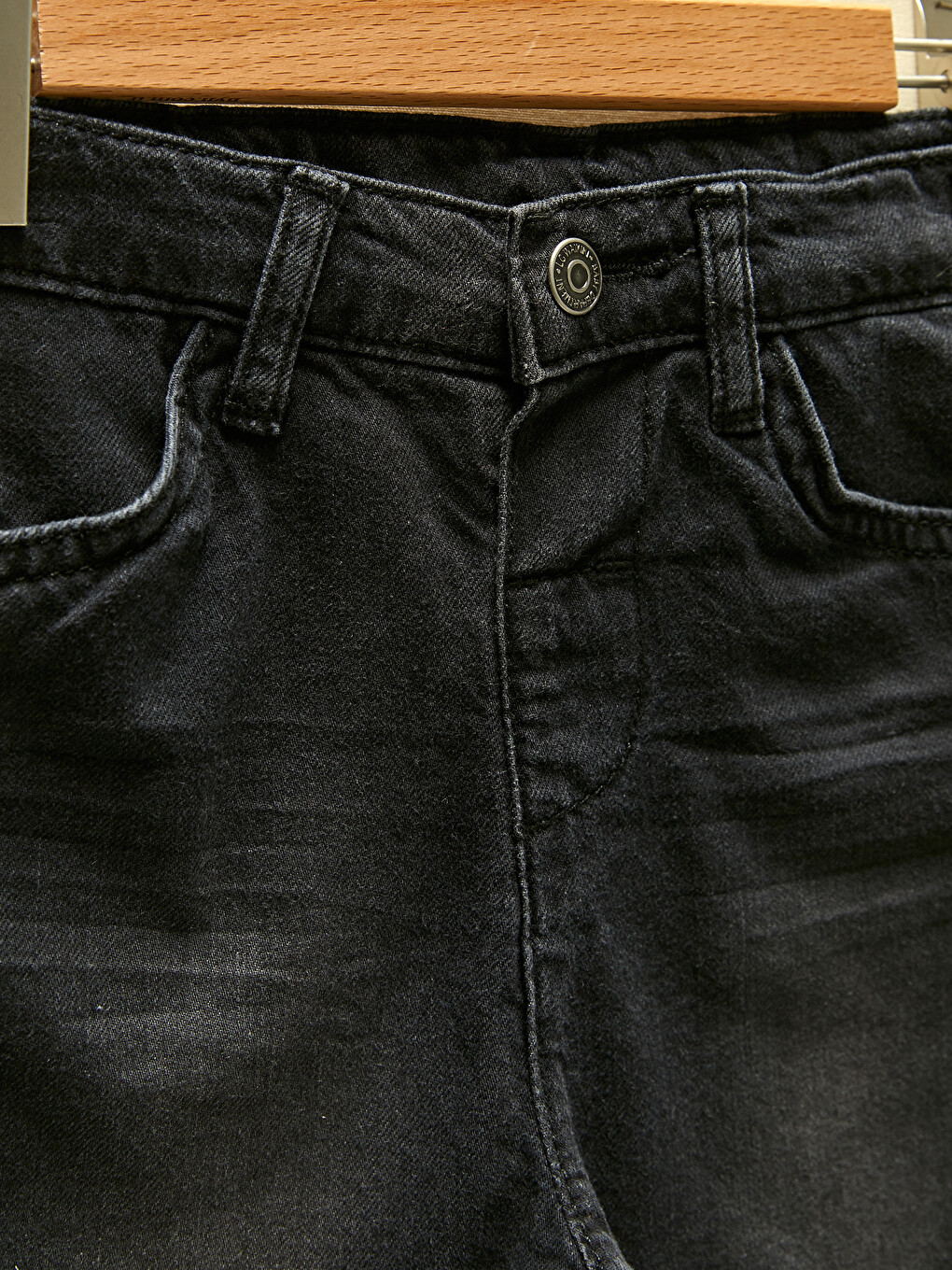 Low Crotch Fit Basic Baby Boy Jean Shorts-1