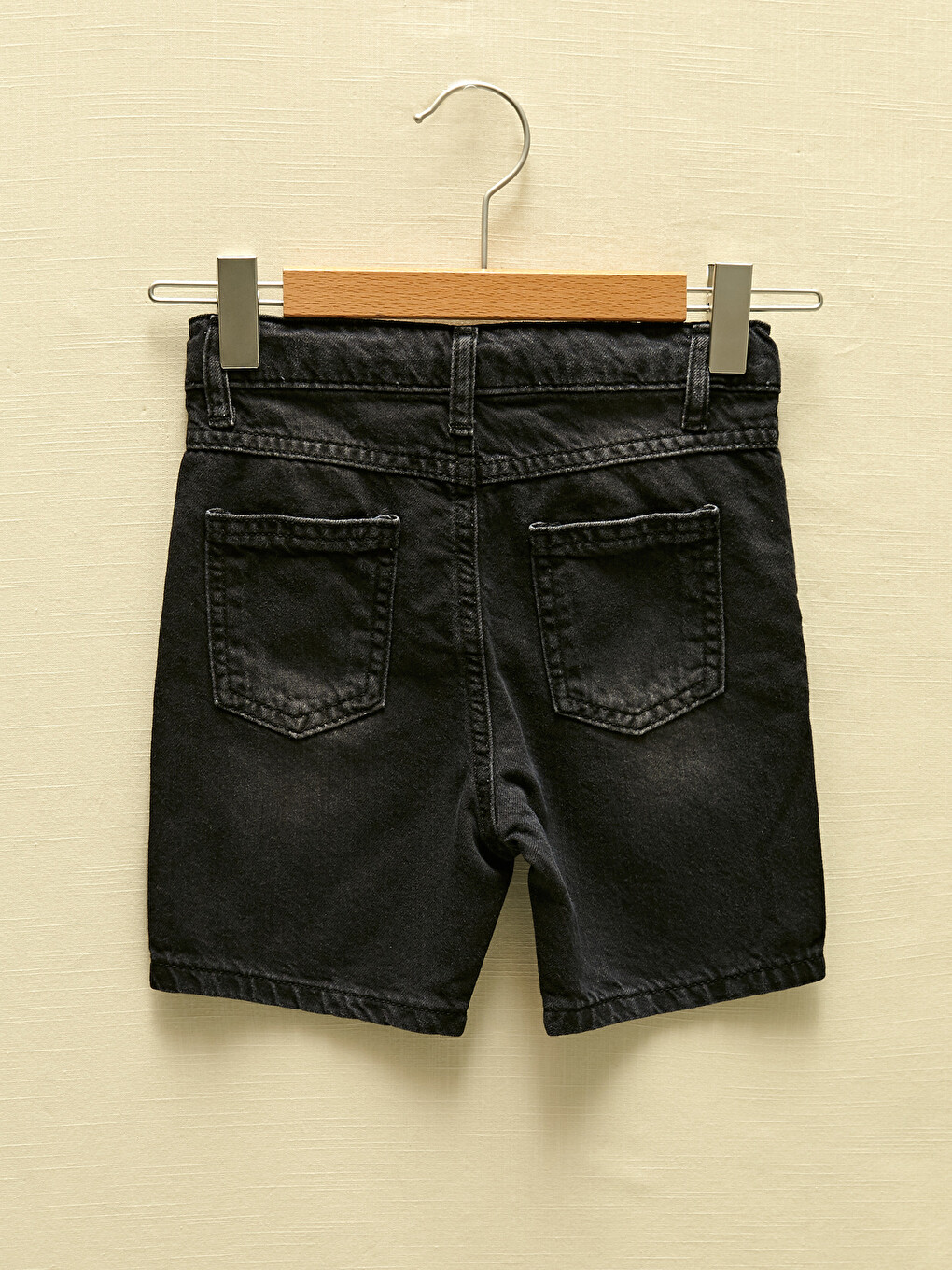 Low Crotch Fit Basic Baby Boy Jean Shorts-2