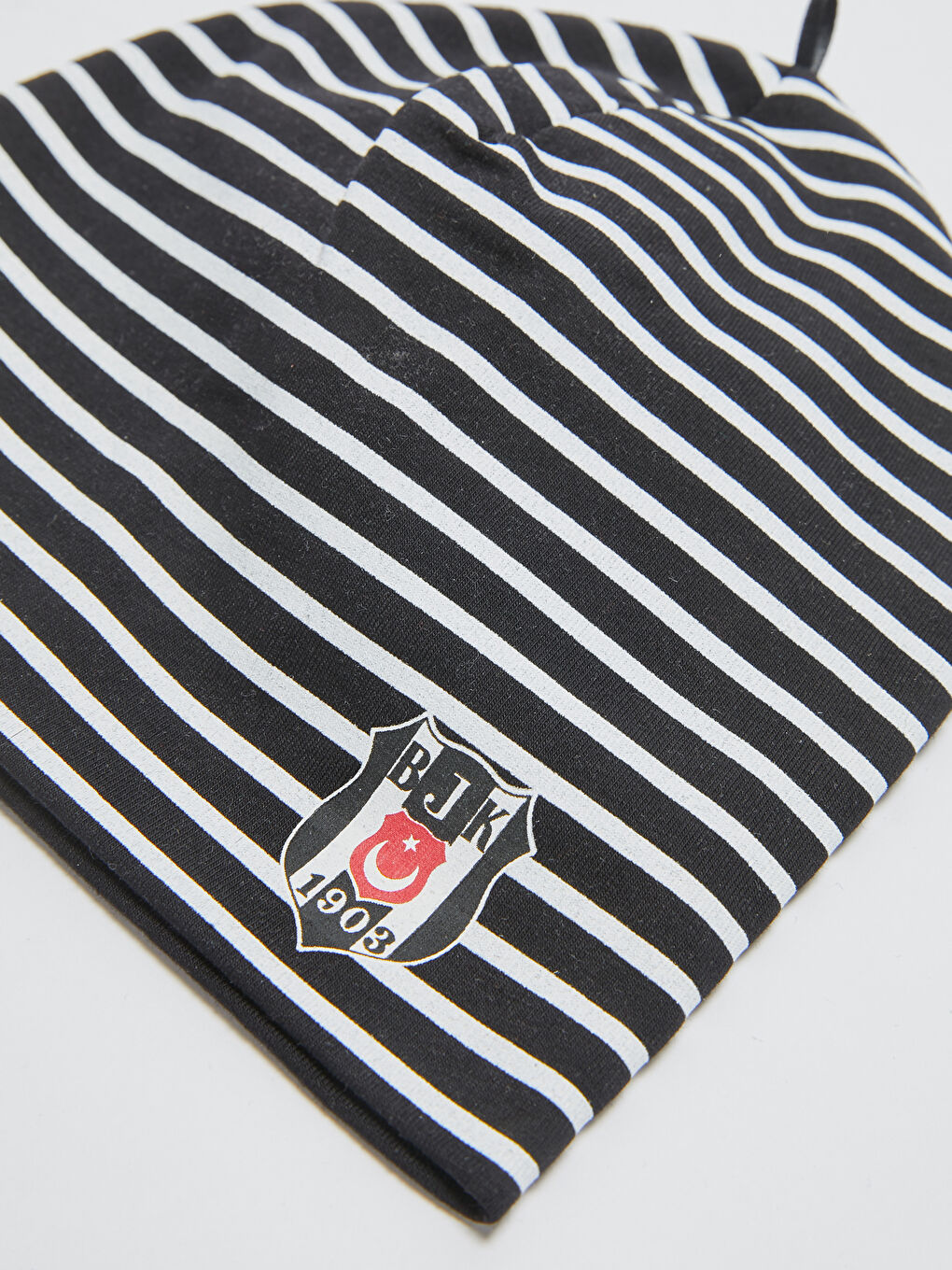 Siyah Beşiktaş Baskılı Unisex Bebek Bere-1