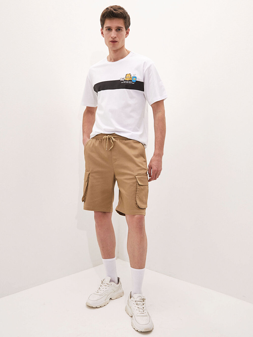 XSIDE Slim Fit Waist Elastic Sport Male Shorts -S1GL03Z8-GPW