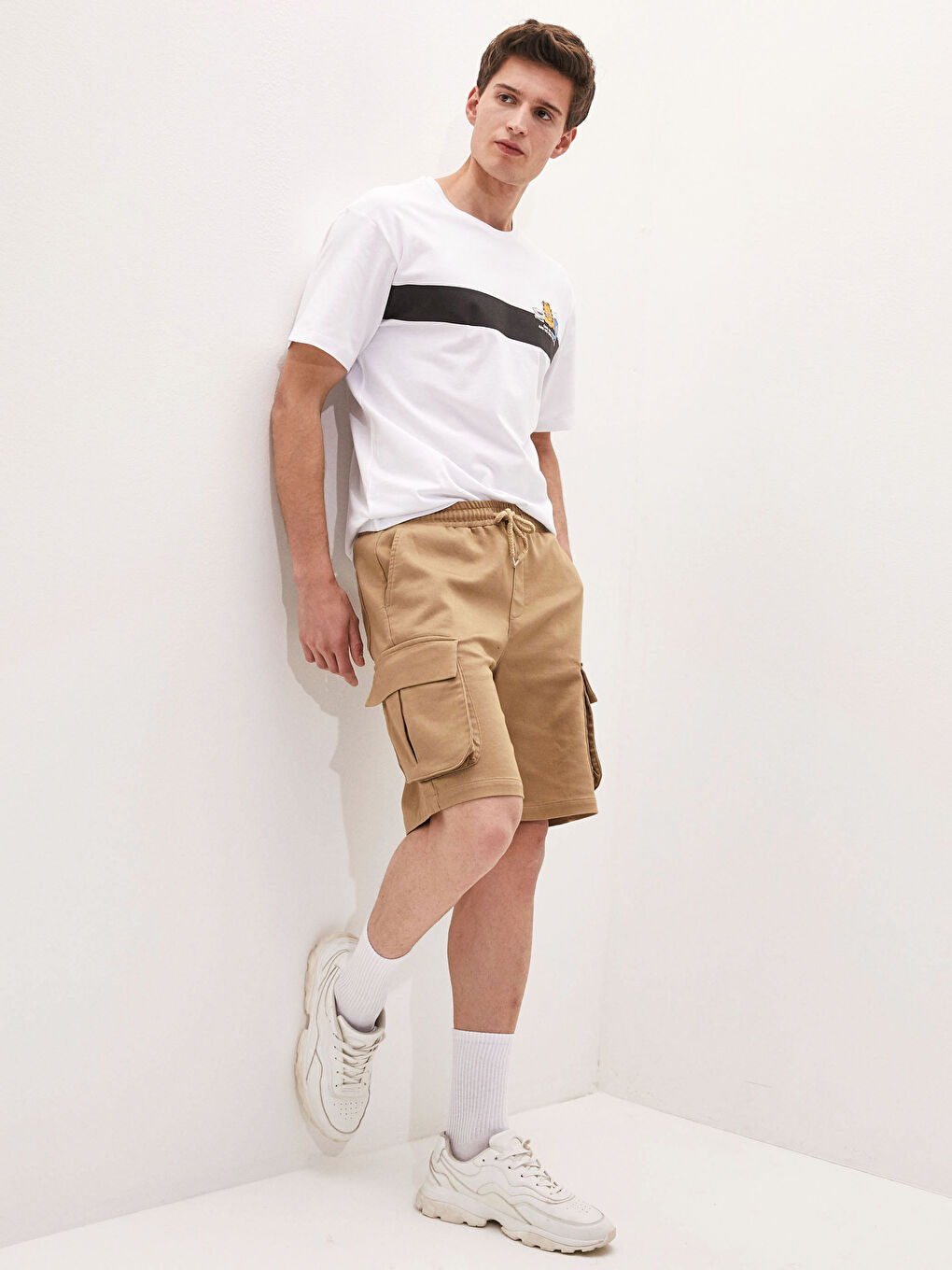 XSIDE Slim Fit Waist Elastic Sport Male Shorts -S1GL03Z8-GPW