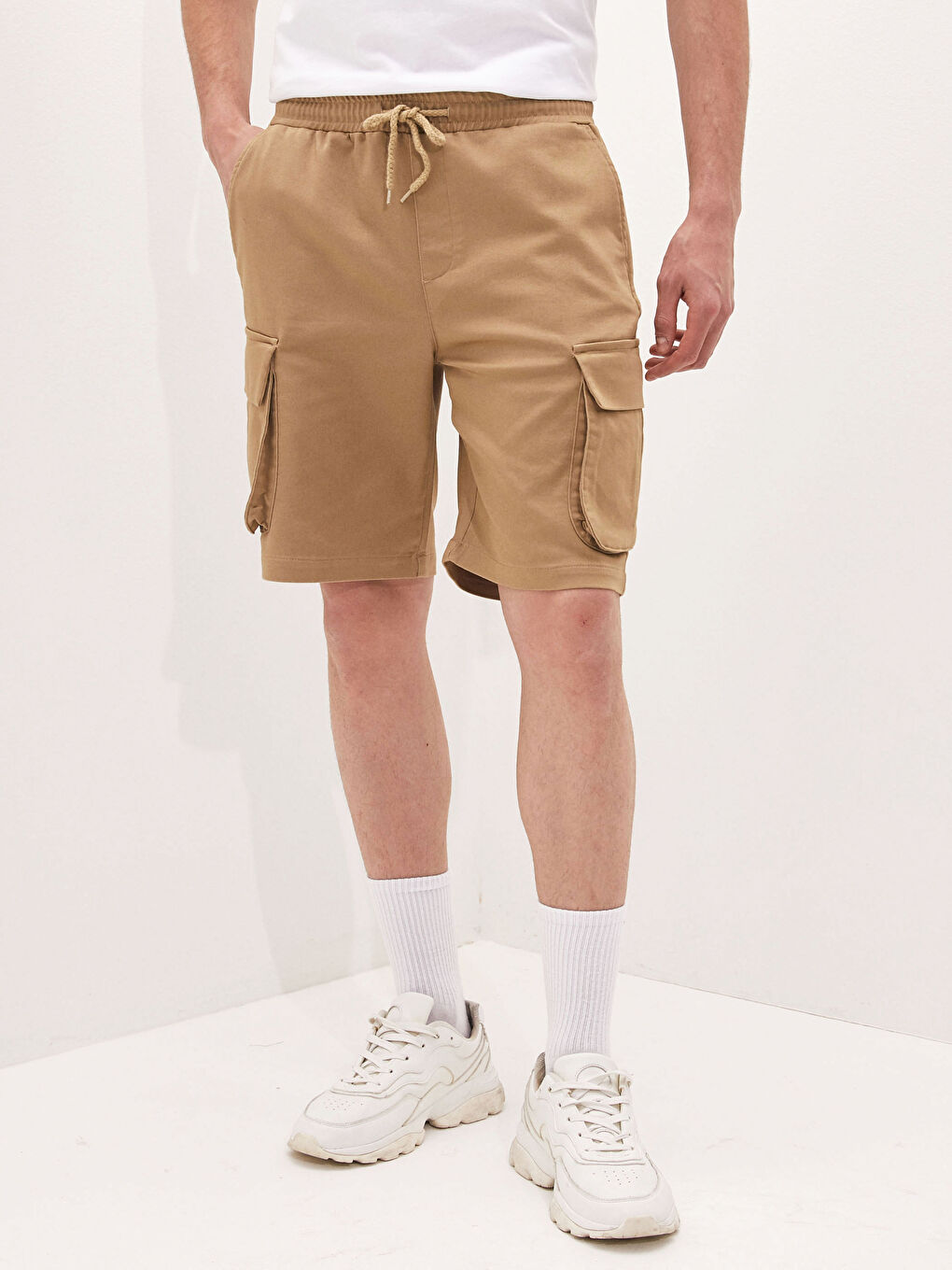 XSIDE Slim Fit Waist Elastic Sport Male Shorts -S1GL03Z8-GPW