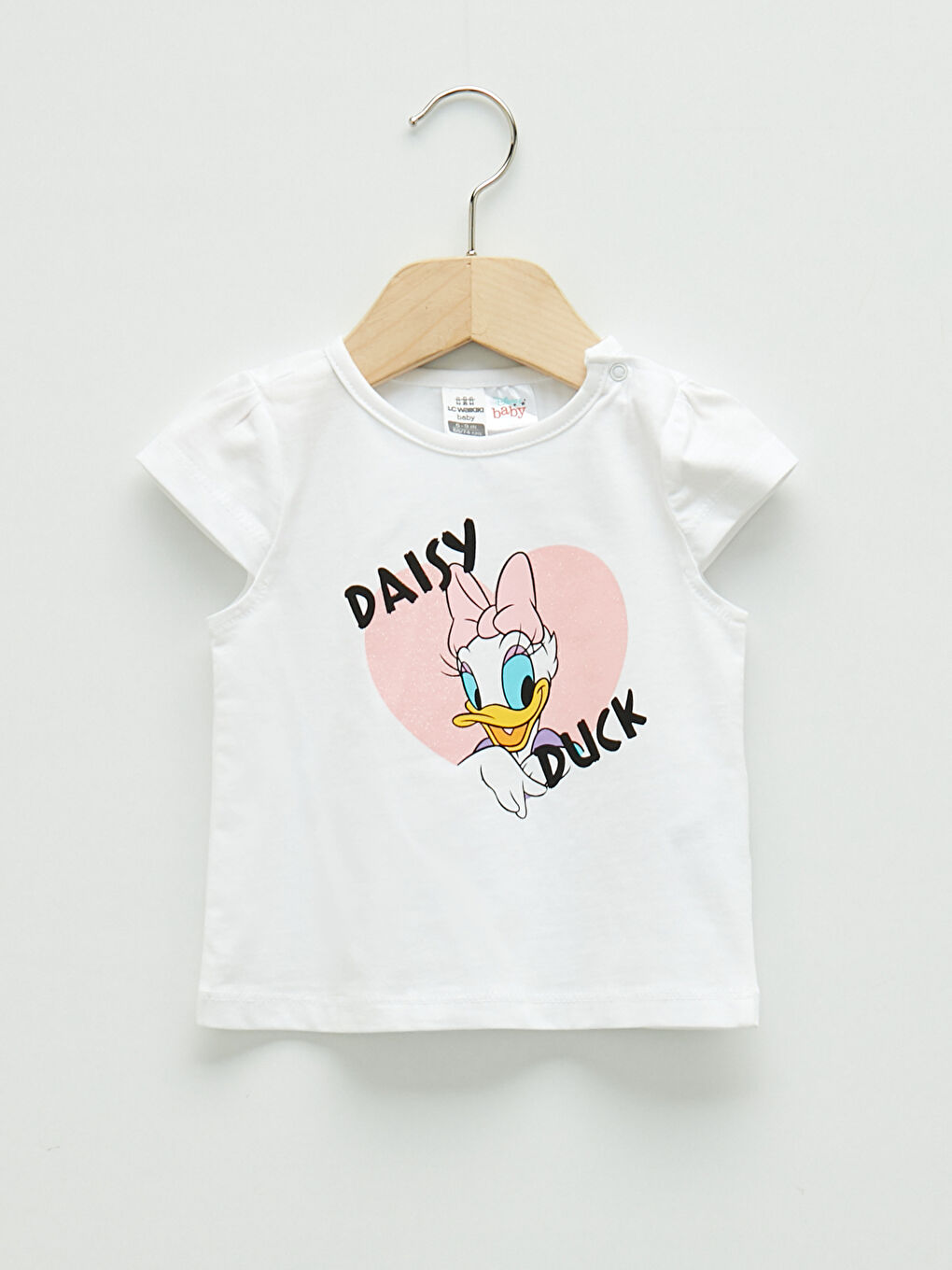 Crew Neck Short Sleeve Daisy Duck Printed Baby Girls' Pyjama Set-1
