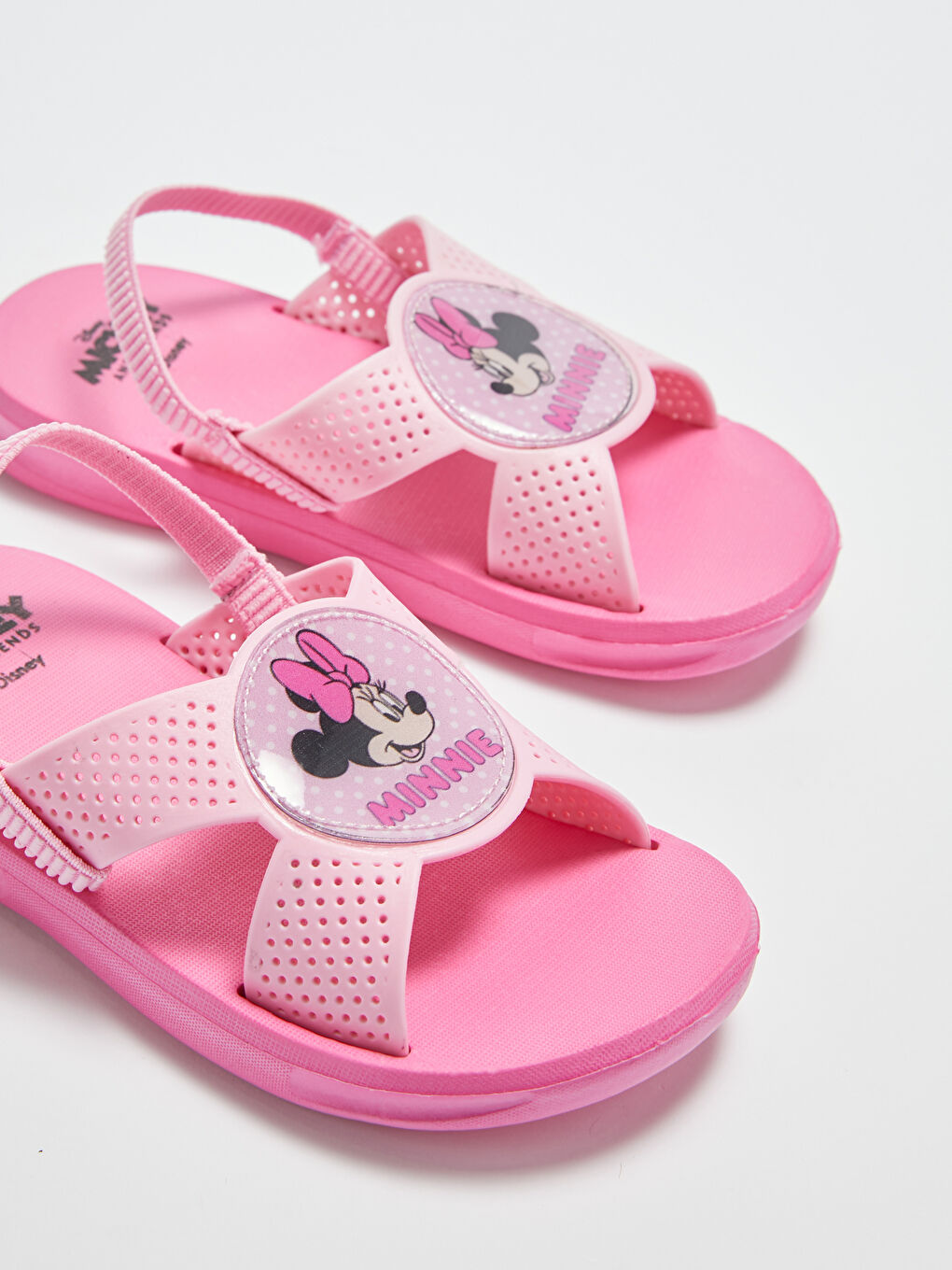 Pembe Kız Bebek Minnie Mouse Lisanslı Tek Bantlı Plaj Terliği-4