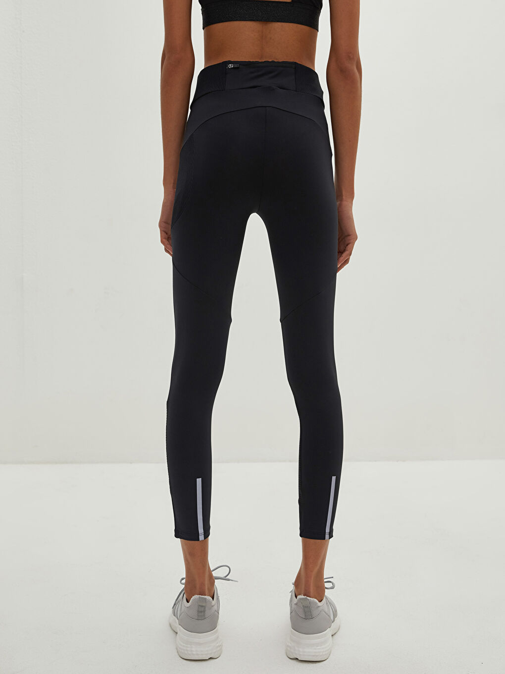 Mor Beli Lastikli Reflektör Baskılı Cep Detaylı Kadın Outdoor Tayt-6