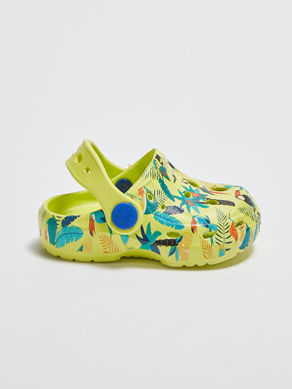 Yeşil Baskılı Erkek Bebek Plaj Sandaleti-1