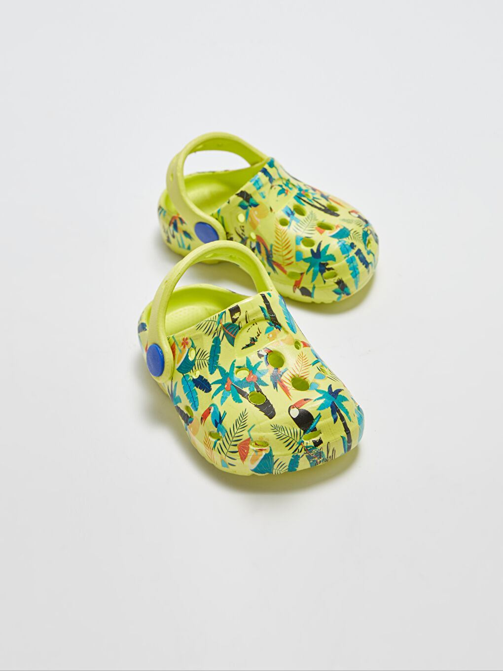 Yeşil Baskılı Erkek Bebek Plaj Sandaleti-2