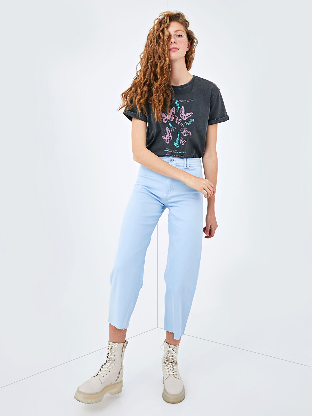 Wide Leg Women's Jeans-4