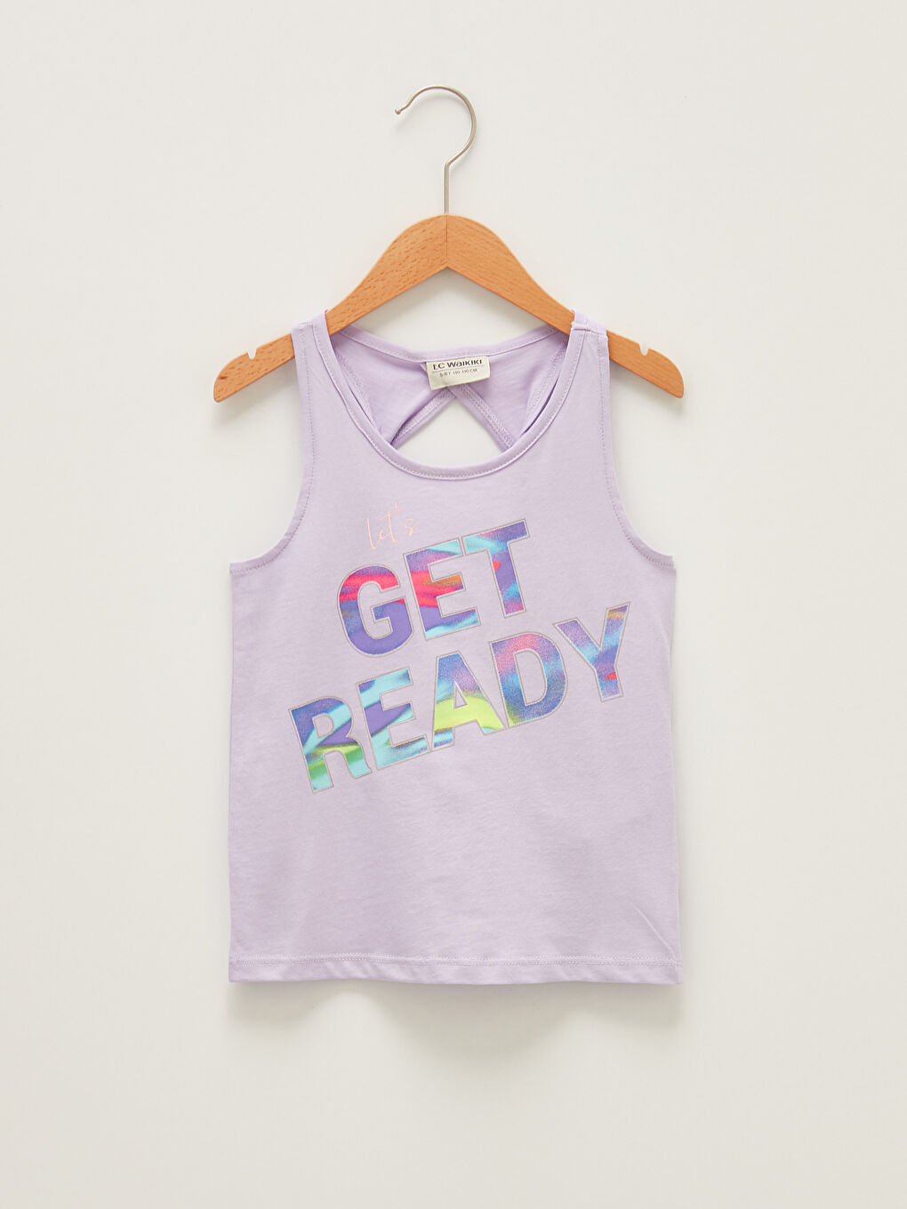 Crew Neck Printed Girls' Tank Top
