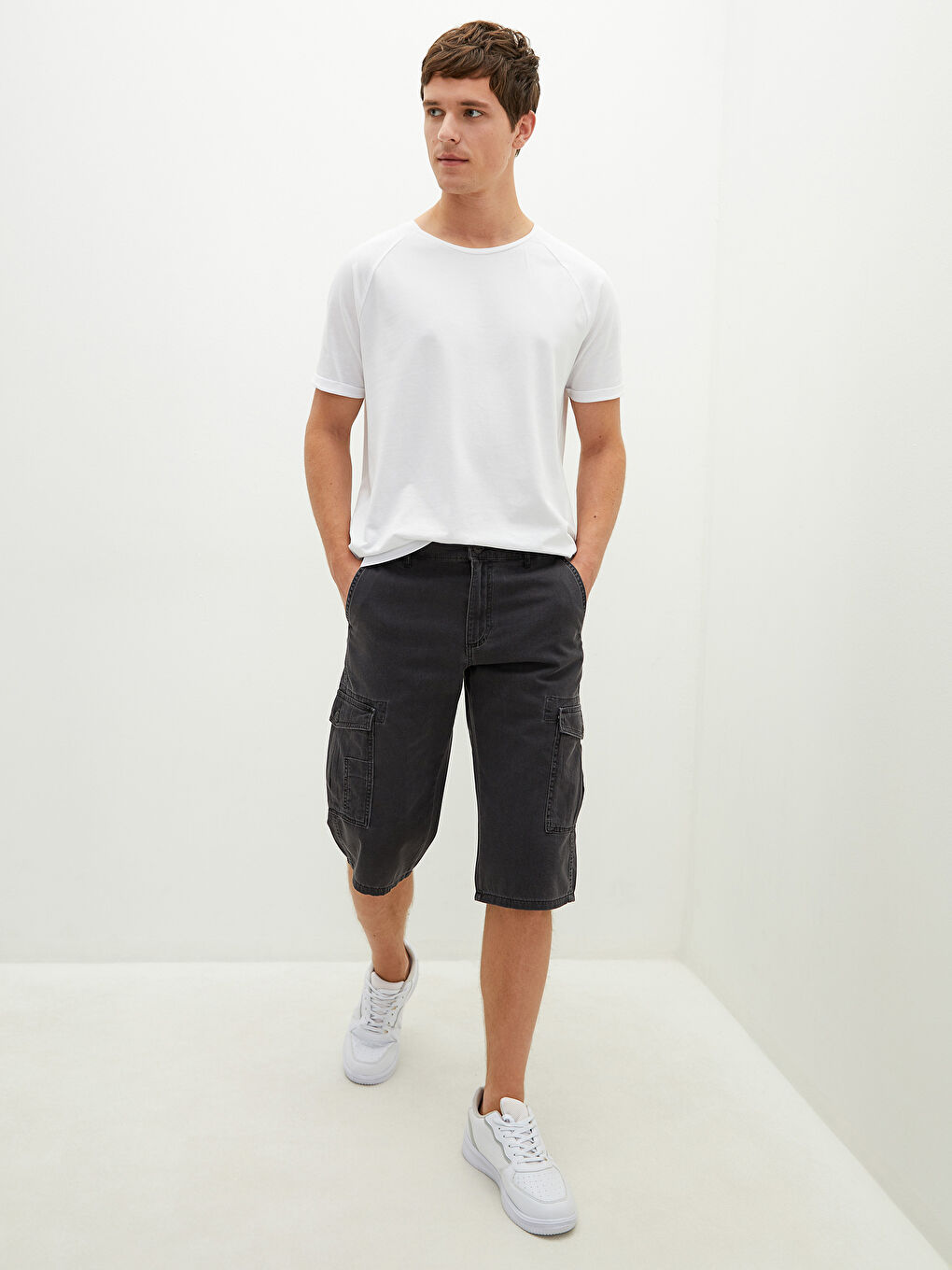 شورت برمودا جينز رجالي فضفاض