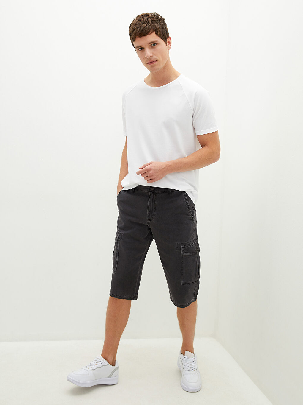 شورت برمودا جينز رجالي فضفاض-1