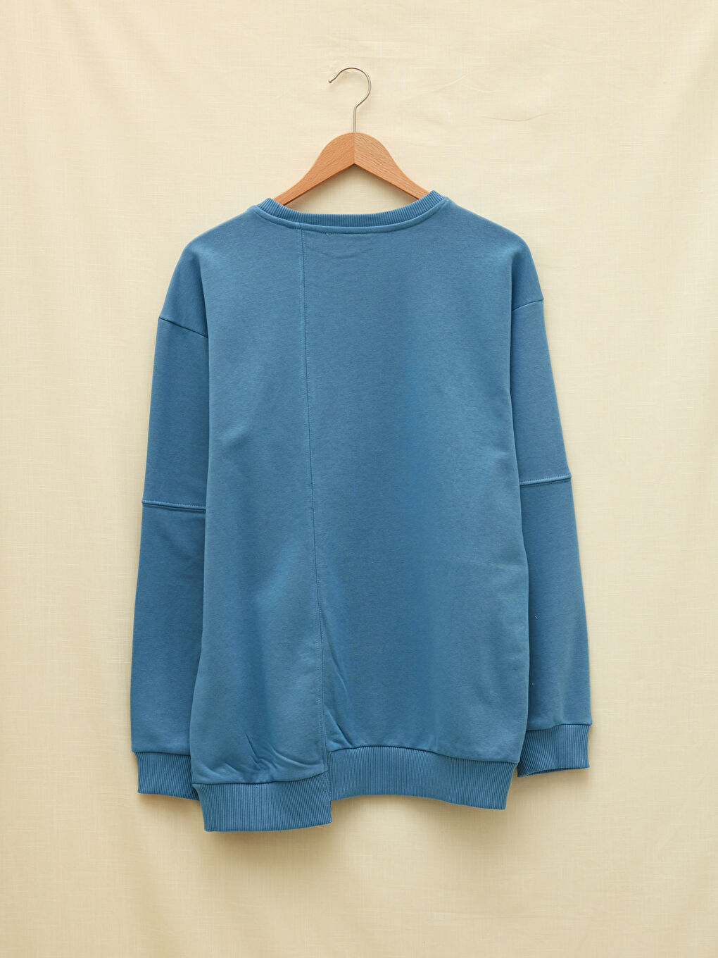 سويت شيرت كم طويل مطبوع تخين للرجال-6