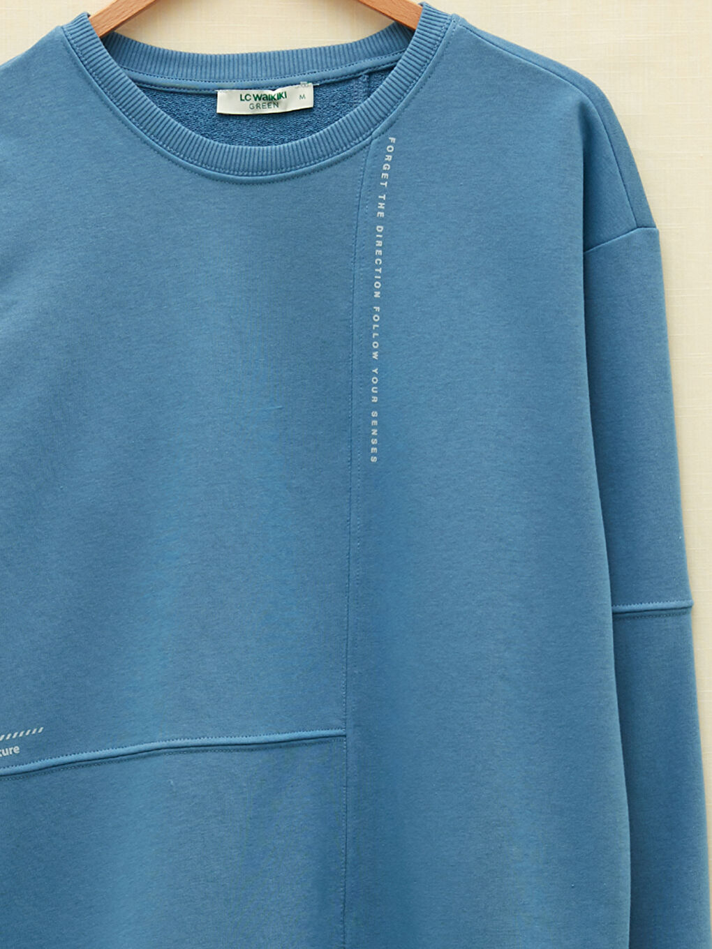 سويت شيرت كم طويل مطبوع تخين للرجال-7