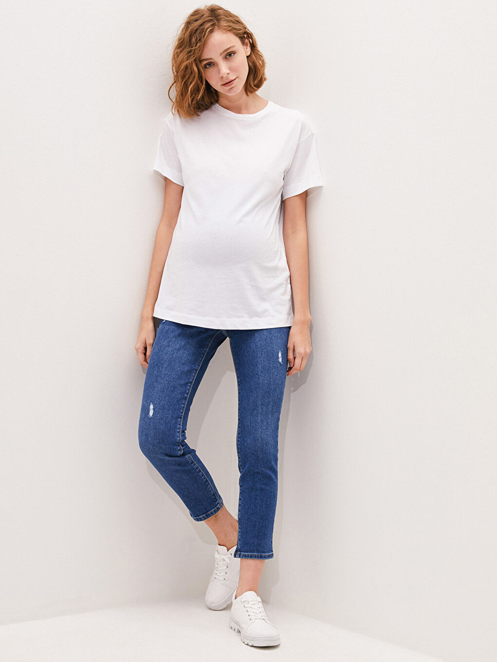 LCWAIKIKI Maternity Indigo Karın Panelli Slim Mom Hamile Jean Pantolon