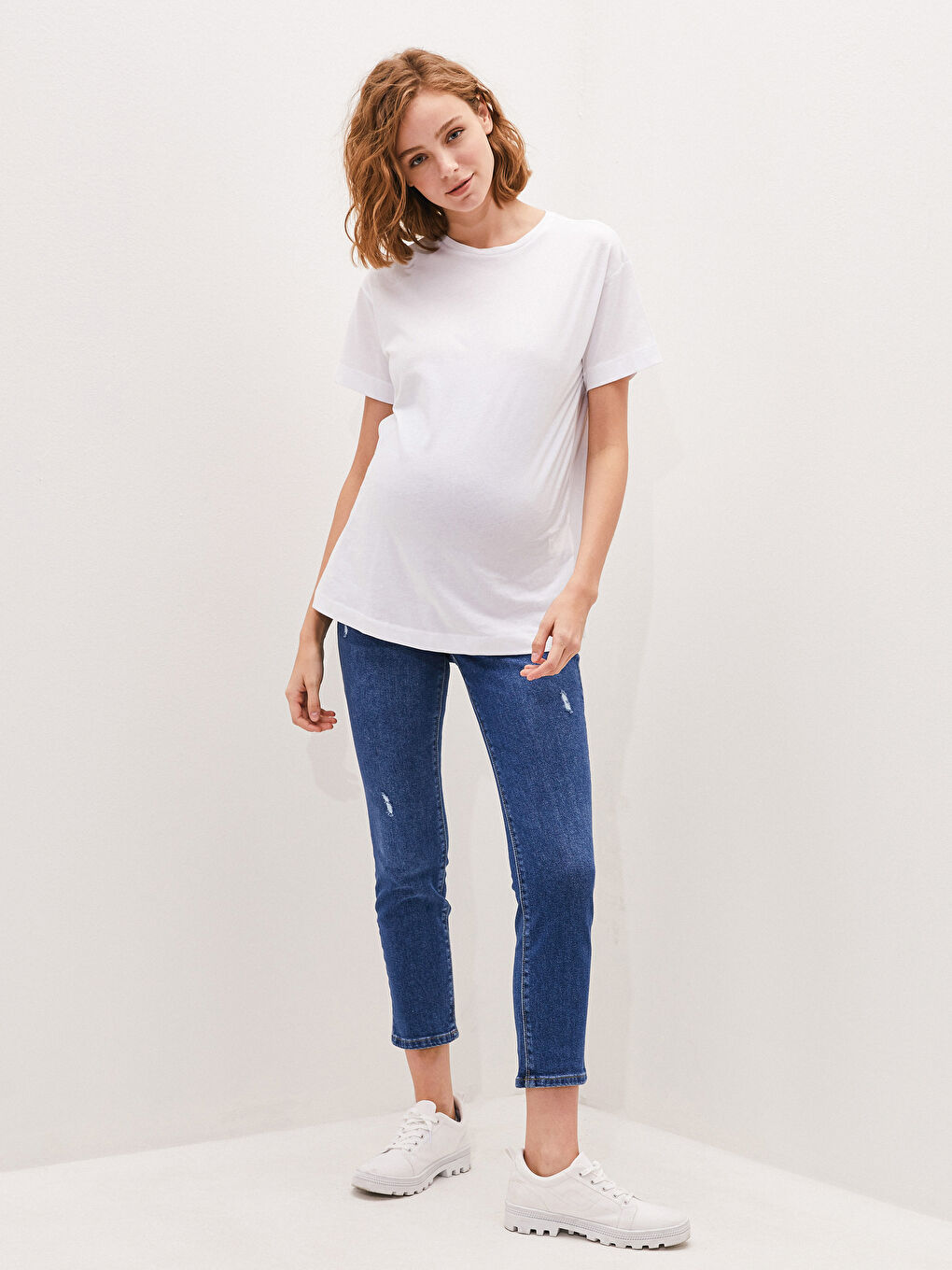 LCWAIKIKI Maternity Indigo Karın Panelli Slim Mom Hamile Jean Pantolon - 1
