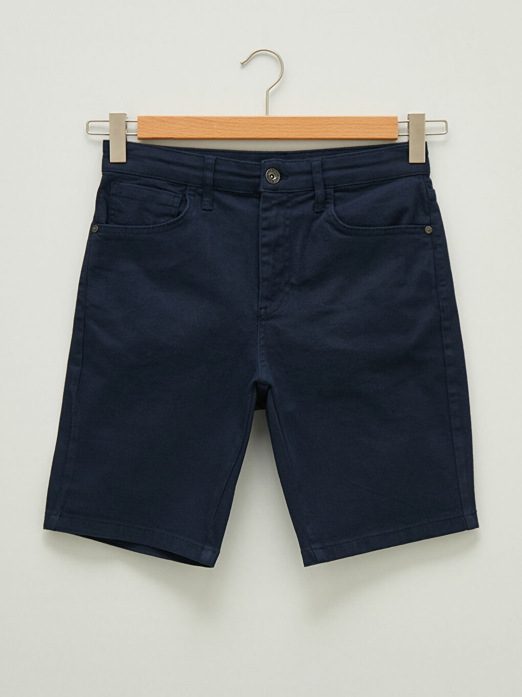 Шорты Мужские Прямого Кроя из Габардина-5