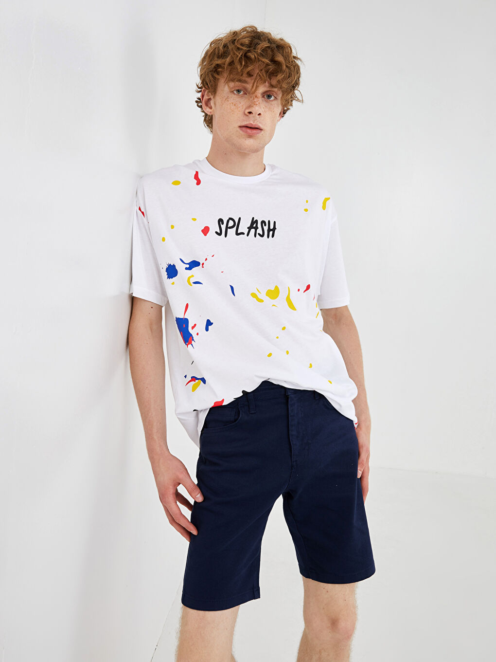 Шорты Мужские Прямого Кроя из Габардина-3