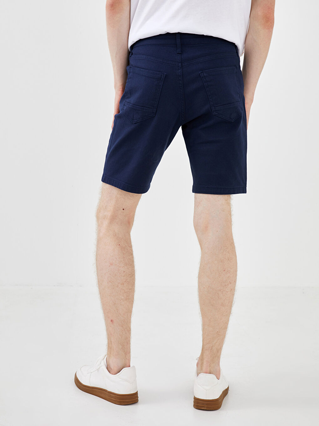 Шорты Мужские Прямого Кроя из Габардина-4