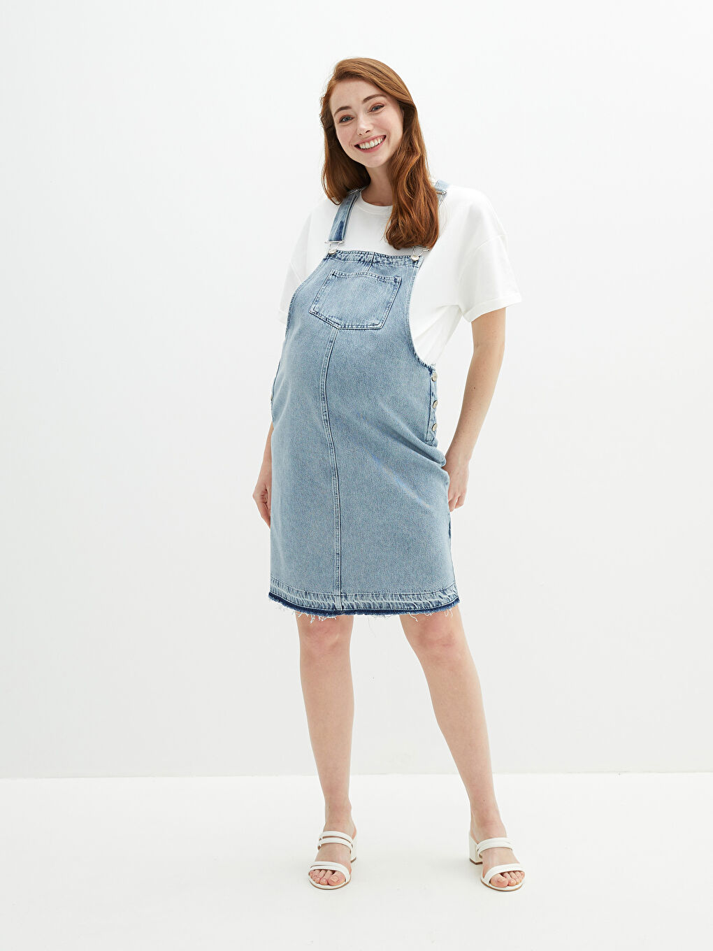 LCWAIKIKI Maternity Latzhose Umstandshose mit Trägern, Taschen und Karotten-Schnitt -S1GP83Z8-502