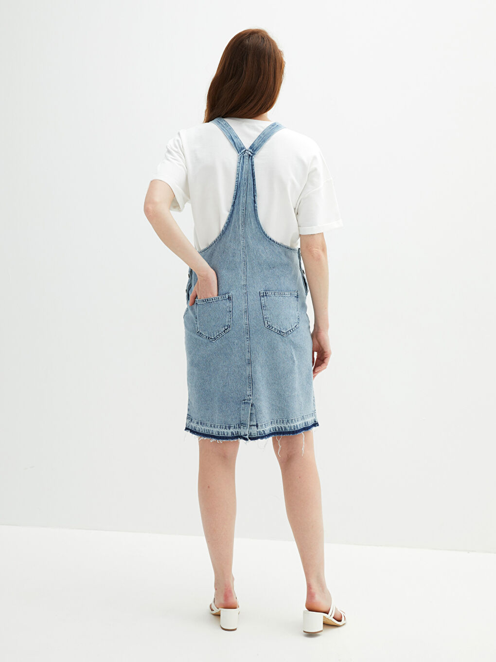 LCWAIKIKI Maternity Latzhose Umstandshose mit Trägern, Taschen und Karotten-Schnitt -S1GP83Z8-502