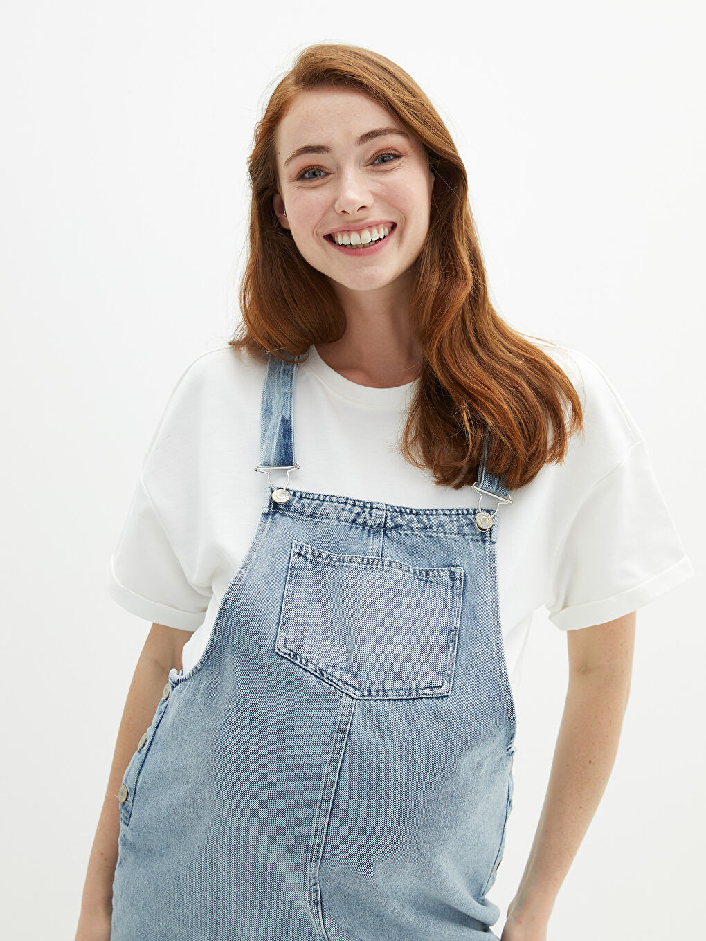 LCWAIKIKI Maternity Latzhose Umstandshose mit Trägern, Taschen und Karotten-Schnitt -S1GP83Z8-502