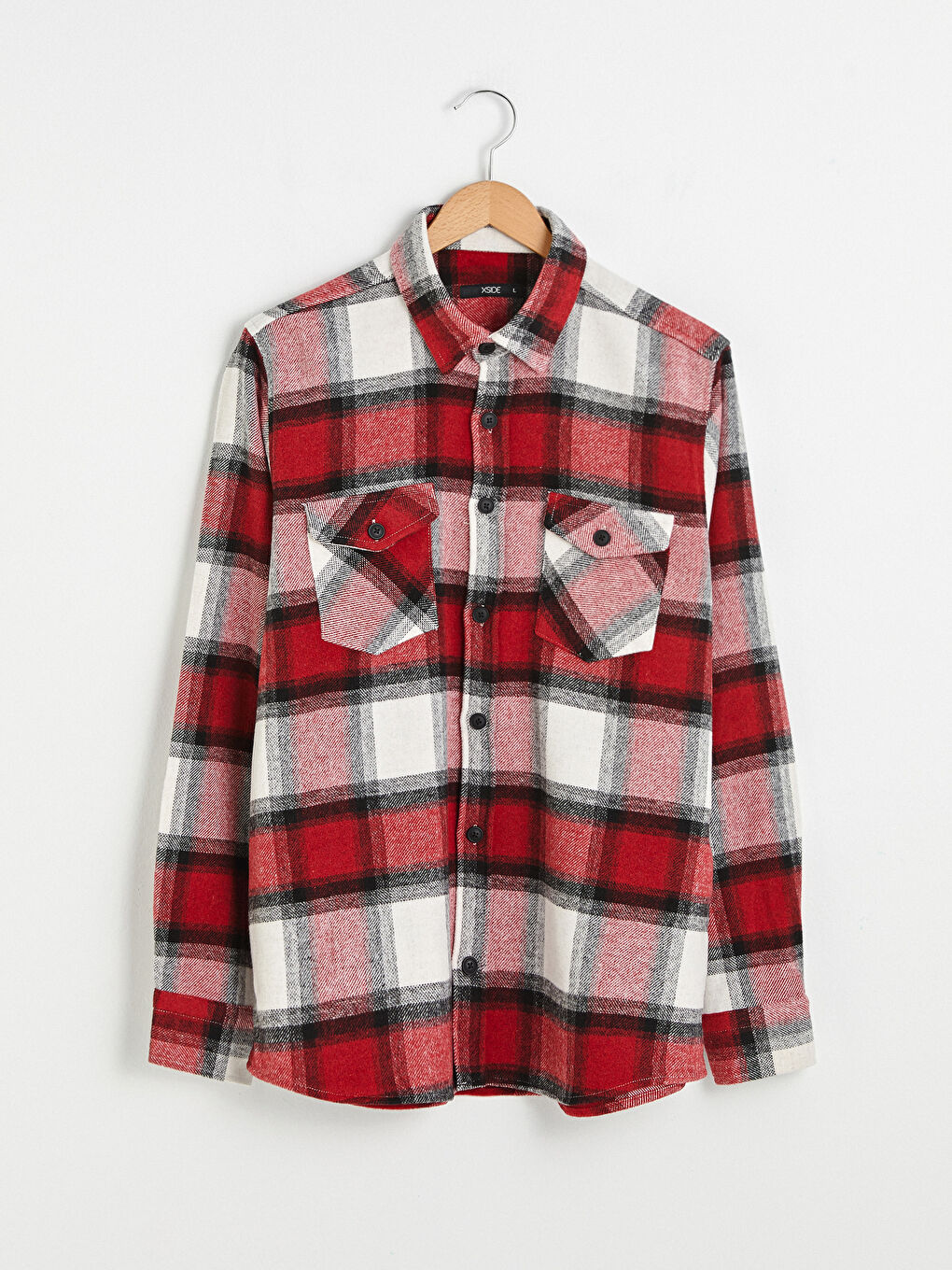 Slim Fit Long Sleeve Plaid Men's Flannel Shirt