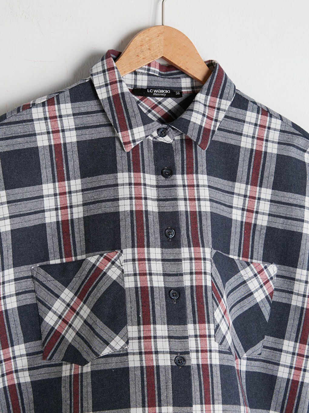 LCWAIKIKI Maternity Plaid Long Sleeve Maternity Shirt Tunic -S1GQ91Z8-LN6