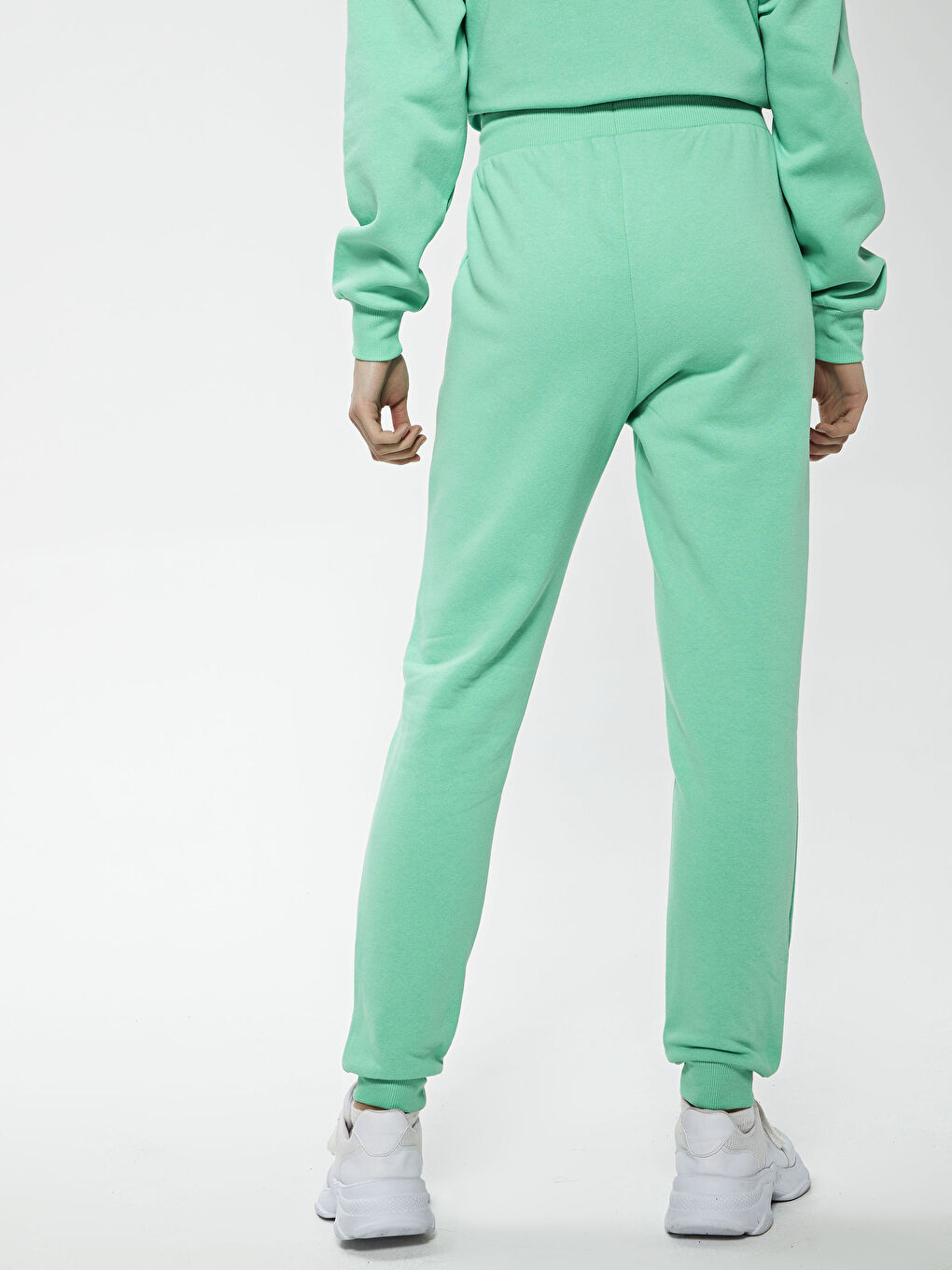 LCW Vision Elastic Waist Printed Women's Thick Tracksuit Bottoms -S1GR01Z8-FMW