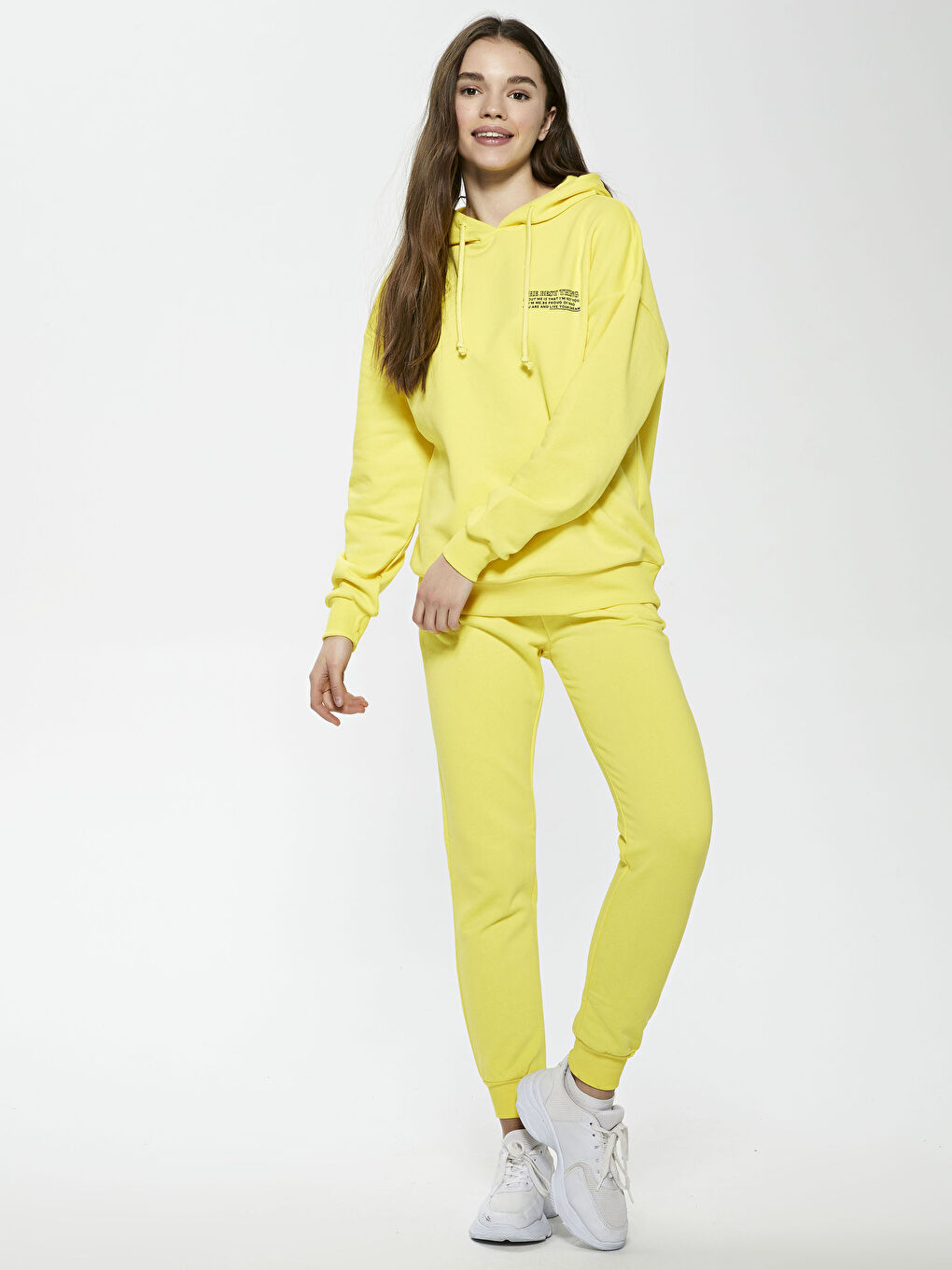 بنطلون رياضي تخين مطبوع بخصر مطاطي للسيدات-4