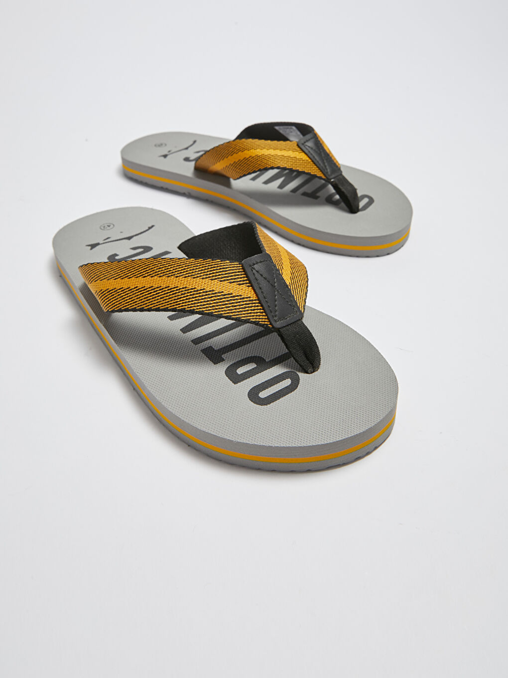 Gri Baskılı Parmak Arası Erkek Plaj Terliği-2