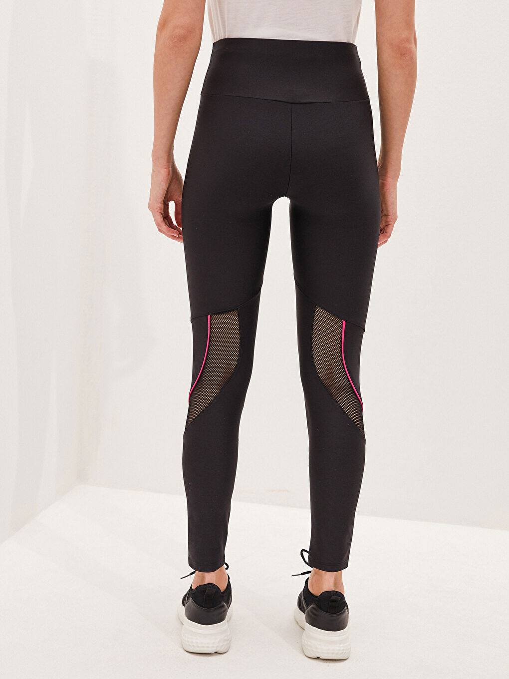 Women's Elastic Waist Mesh Detailed Sport Tights -S1GR51Z8-CVL