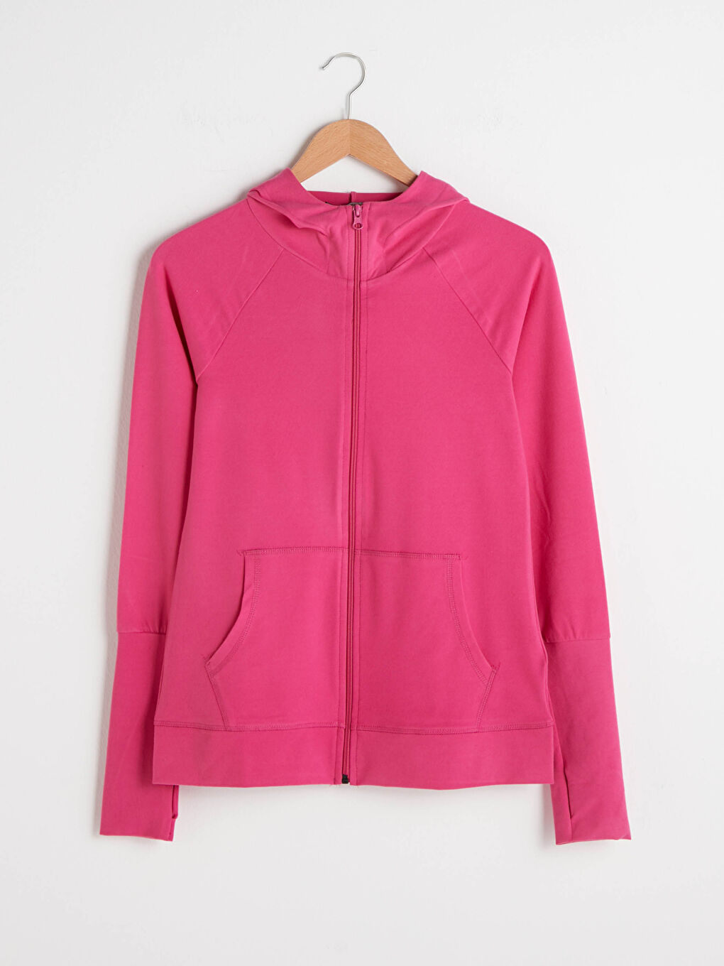 Hooded Collar Pocket Detailed Long Sleeve Women's Sports Cardigan-9