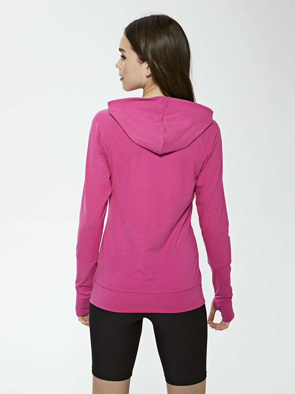 Hooded Collar Pocket Detailed Long Sleeve Women's Sports Cardigan-7