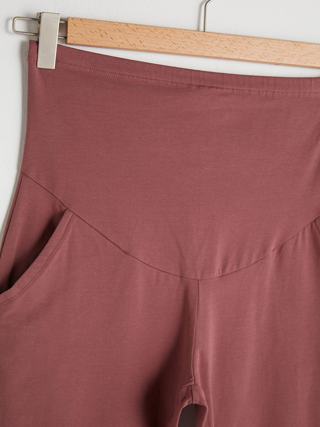 Pembe Karın Panelli Cep Detaylı Hamile Eşofman Alt-6