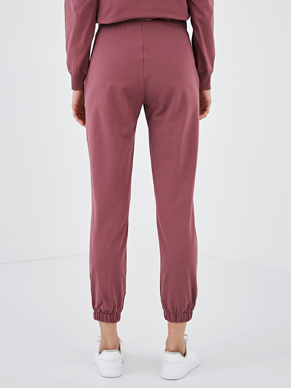 Pembe Karın Panelli Cep Detaylı Hamile Eşofman Alt-2