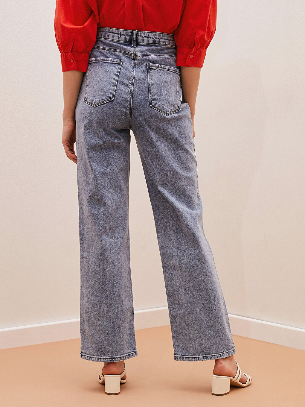 High Waist Mercury Skinny Fit Women's Jean Pants with Pocket Detail-3