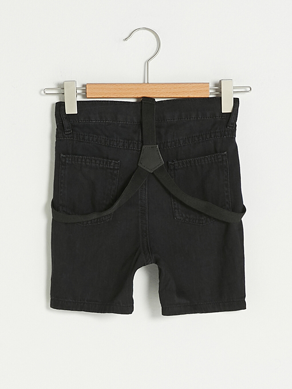 Low Crotch Fit Basic Baby Boy Jean Shorts and Pants Strap 2 Pieces-2