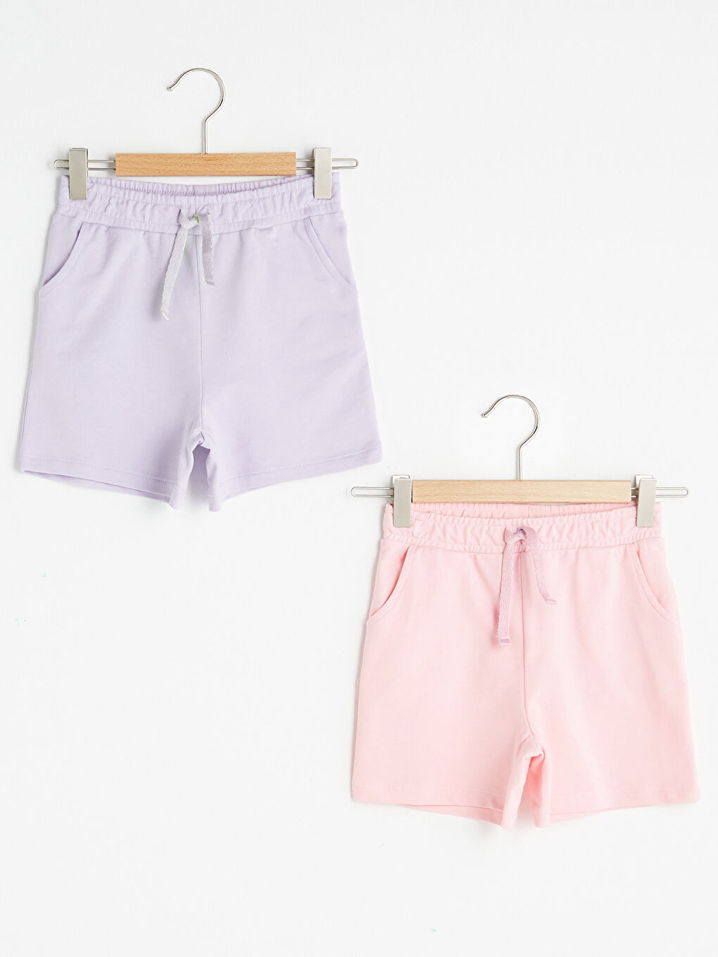 Lot de 2 Shorts Basiques pour Filles à Taille Élastiquée