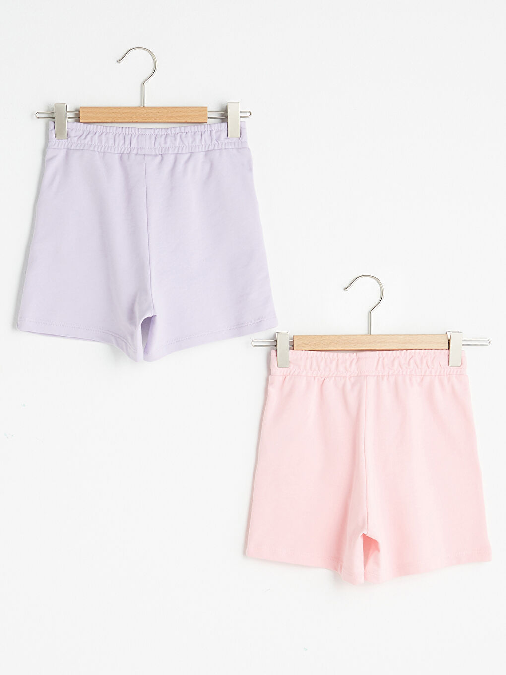 Lot de 2 Shorts Basiques pour Filles à Taille Élastiquée-1