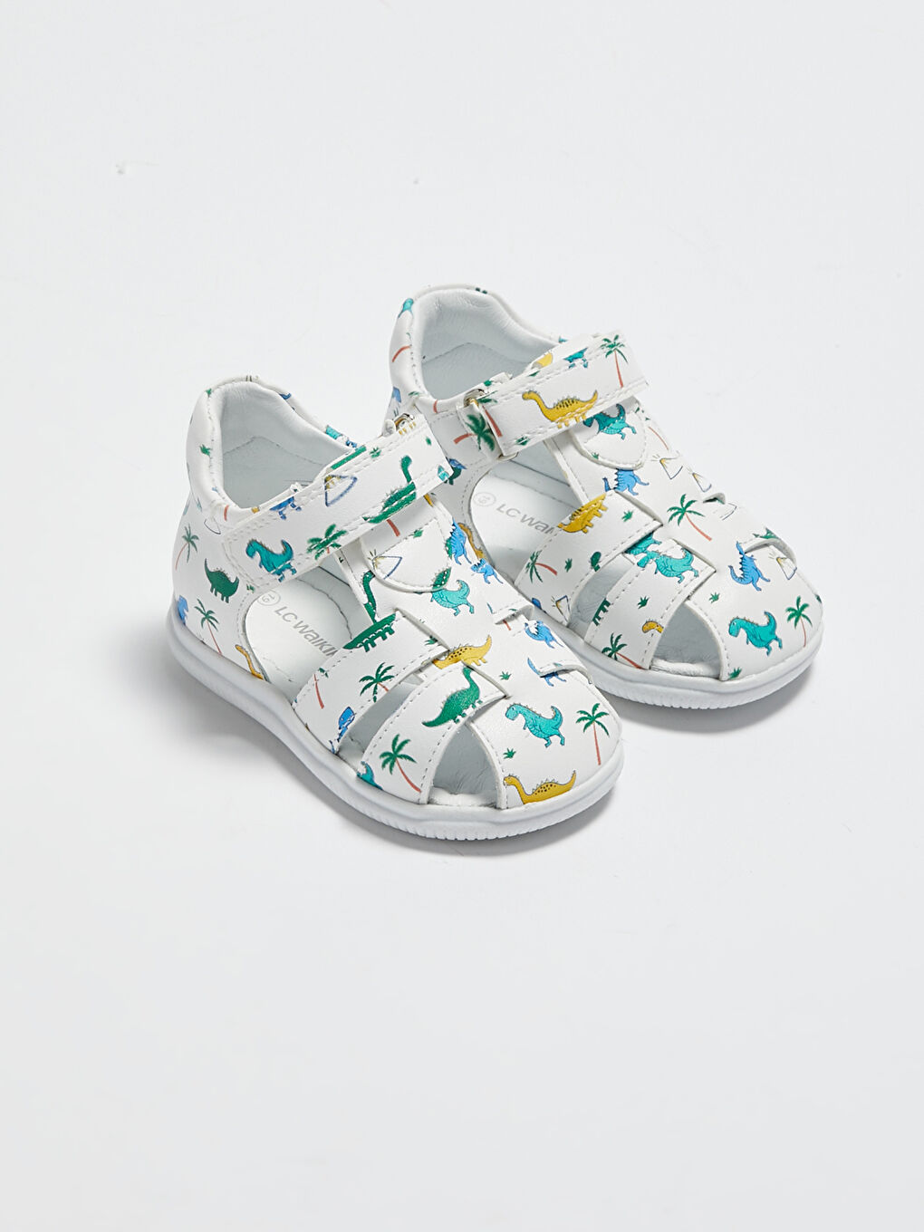 Beyaz Cırt Cırtlı Erkek Bebek İçi Deri Astarlı İlk Adım Ayakkabısı