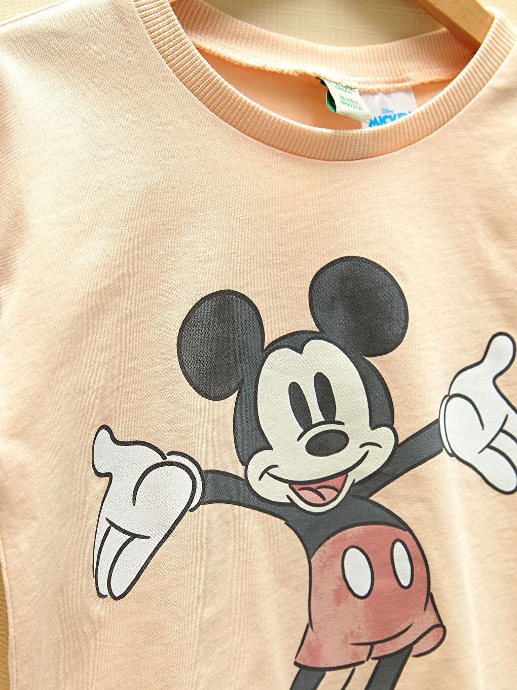Crew Neck Short Sleeve Mickey Mouse Printed Baby Boys' T-Shirt-1
