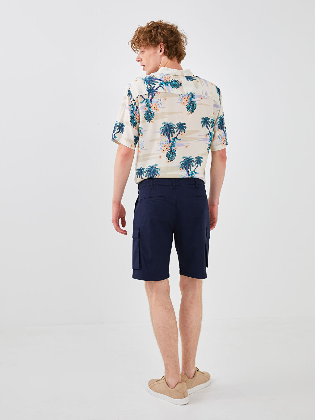 Regular Fit Gabardine Men's Shorts-3