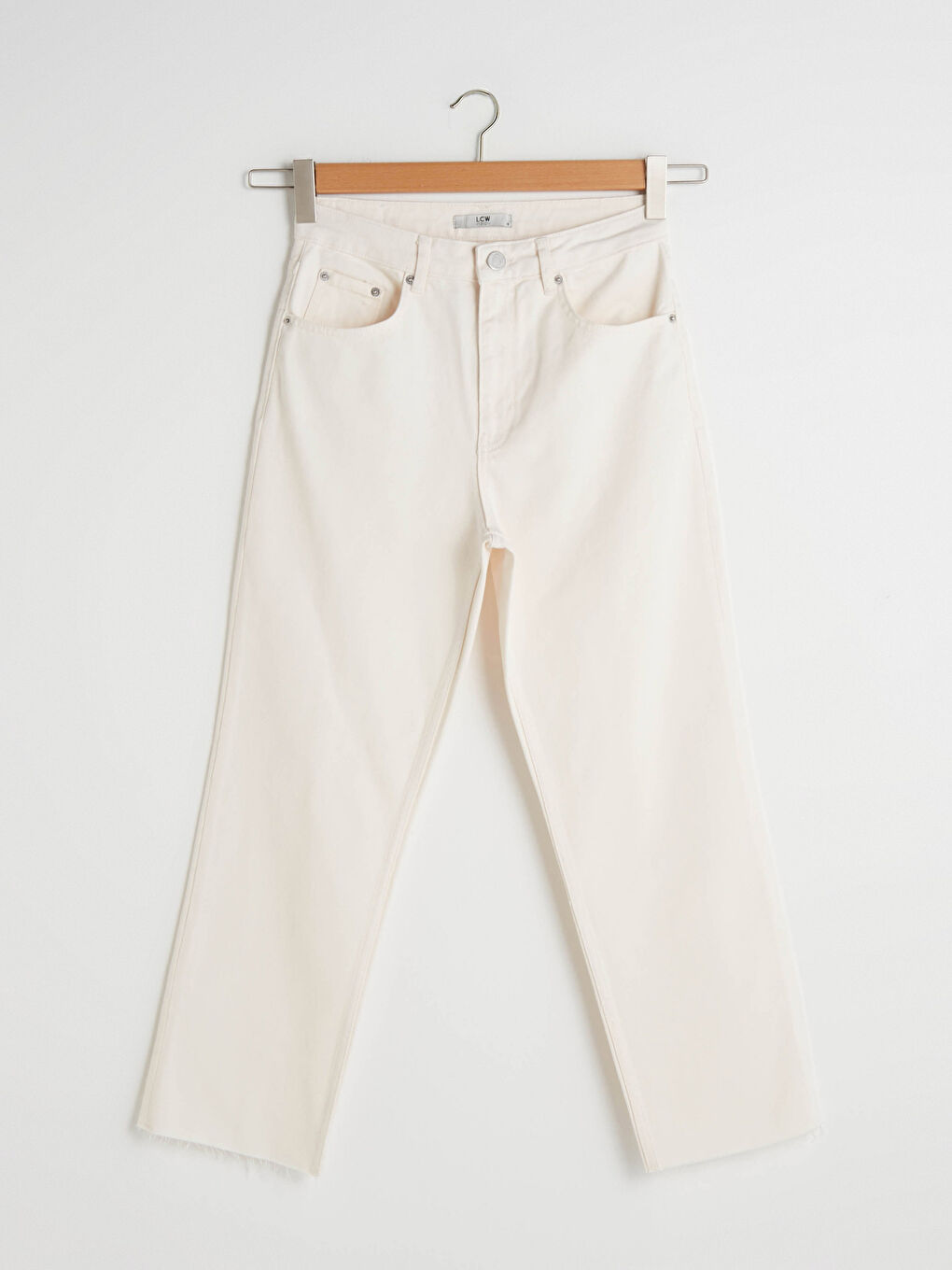 Hohe Taille Quecksilber Schmal Geschnittene Damenjeans-5