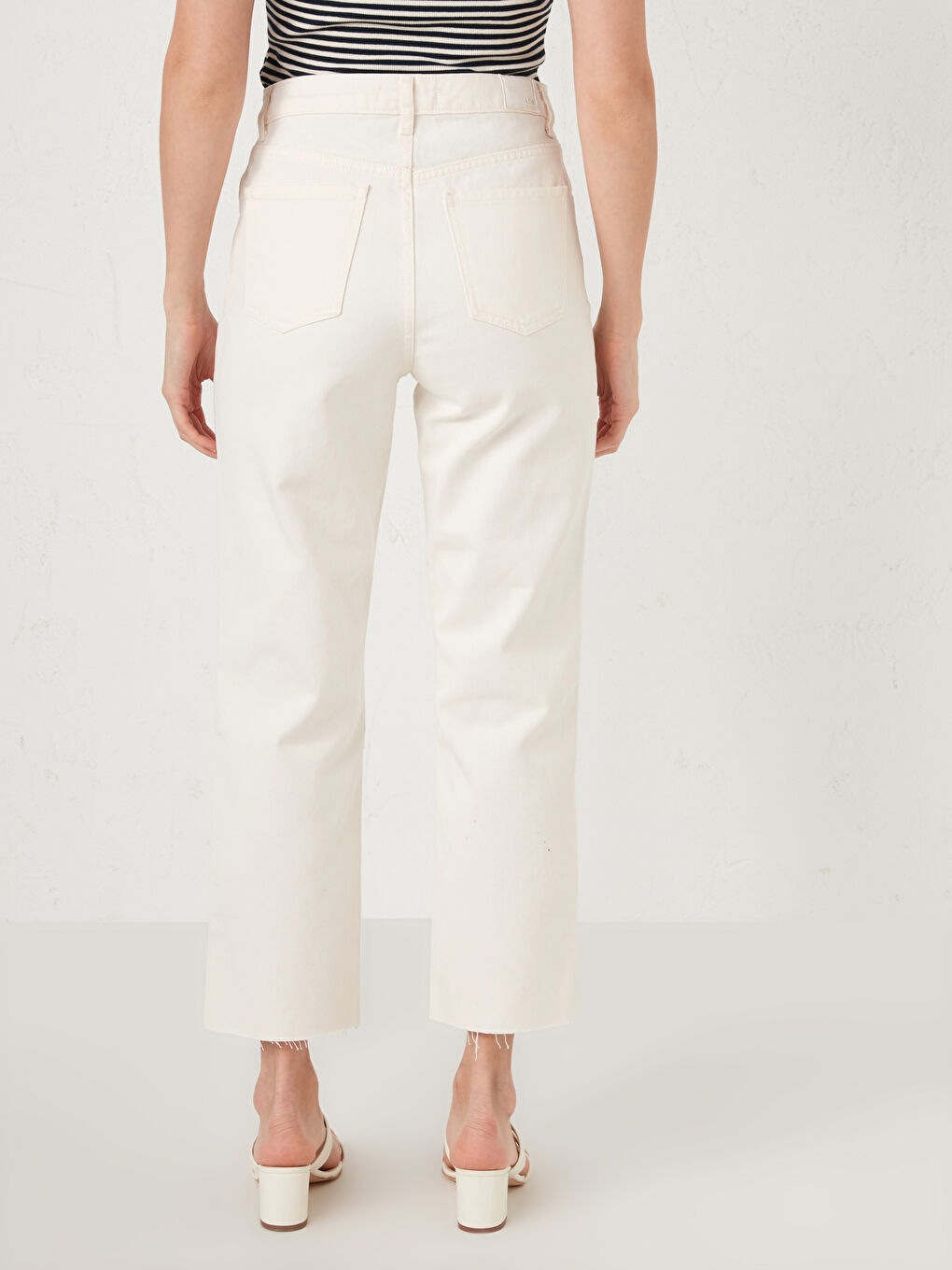 Hohe Taille Quecksilber Schmal Geschnittene Damenjeans-3