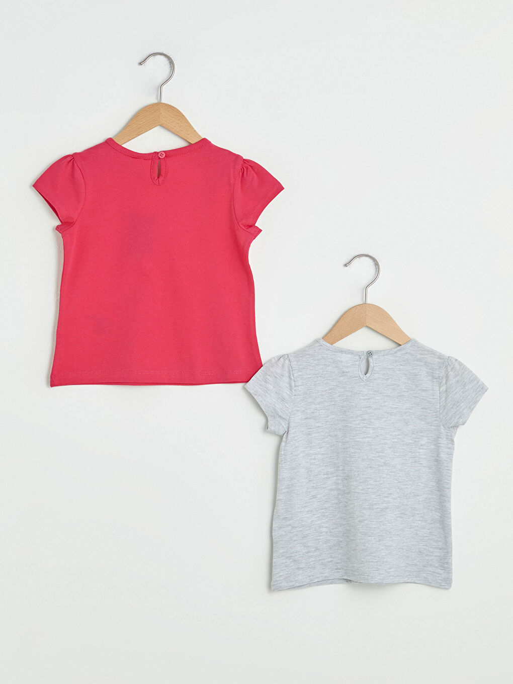 LCW baby Crew Neck Short Sleeve Basic Baby Girl T-Shirt 2 Pieces -S1GV61Z1-E88